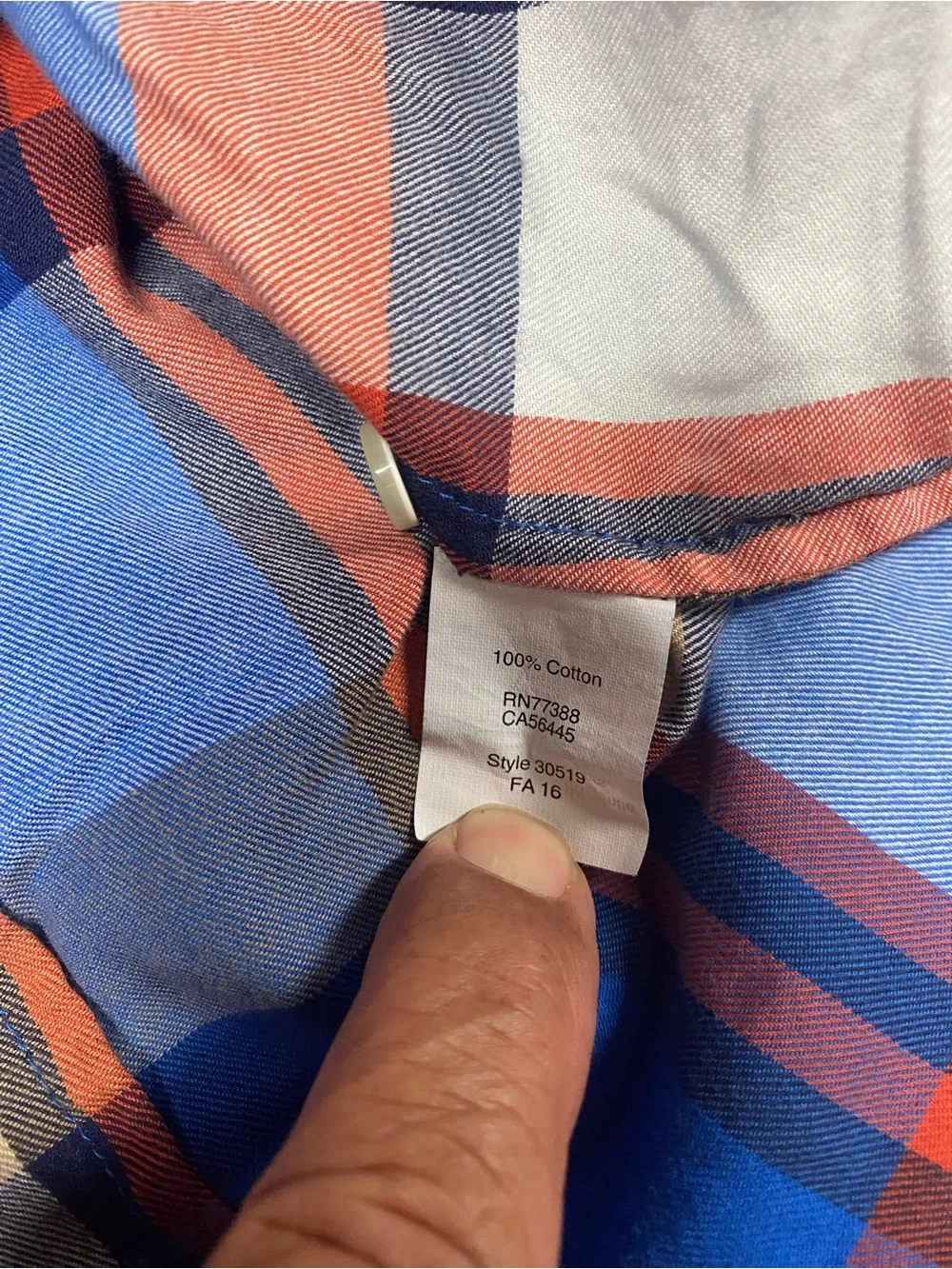 J. Crew Perfect Fit Red and Blue Plaid Button-Down Shirt Women’s Small